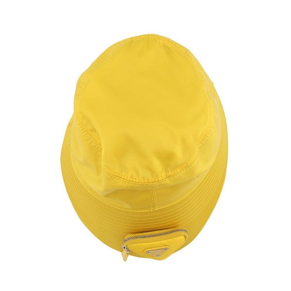 プラダ ハット Re-Nylon トライアングルロゴ ミニポーチ付 バケットハット サイズL 2HC282 PRADA 帽子