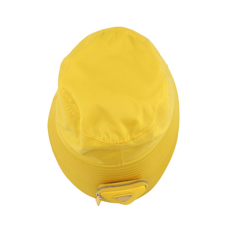 プラダ ハット Re-Nylon トライアングルロゴ ミニポーチ付 バケットハット サイズL 2HC282 PRADA 帽子