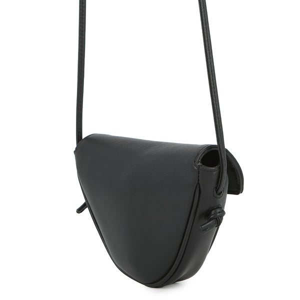 セリーヌ ショルダーバッグ ミニ トライアングル ロゴ レザー 10I193DMO CELINE ポシェット 黒