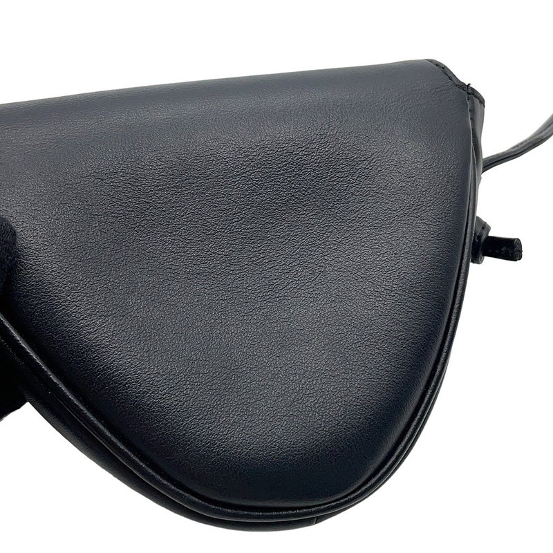 セリーヌ ショルダーバッグ ミニ トライアングル ロゴ レザー 10I193DMO CELINE ポシェット 黒