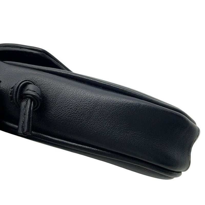 セリーヌ ショルダーバッグ ミニ トライアングル ロゴ レザー 10I193DMO CELINE ポシェット 黒