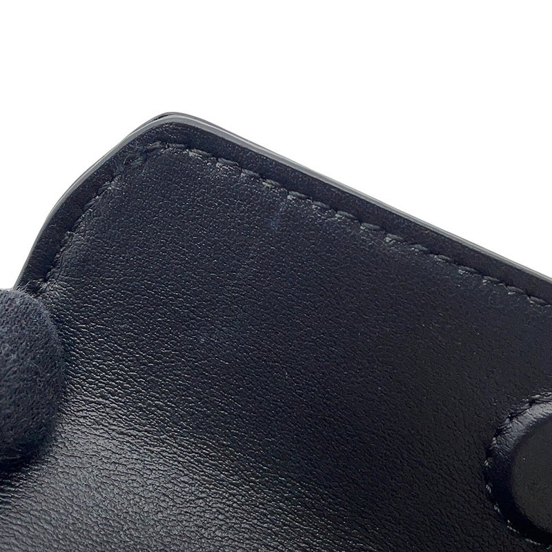 セリーヌ ショルダーバッグ ミニ トライアングル ロゴ レザー 10I193DMO CELINE ポシェット 黒