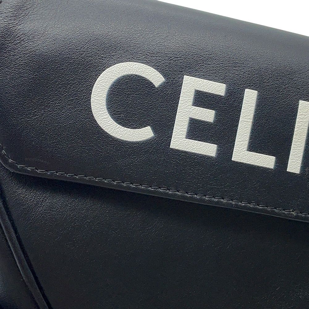 セリーヌ ショルダーバッグ トライアングル ロゴ レザー 19590 CELINE