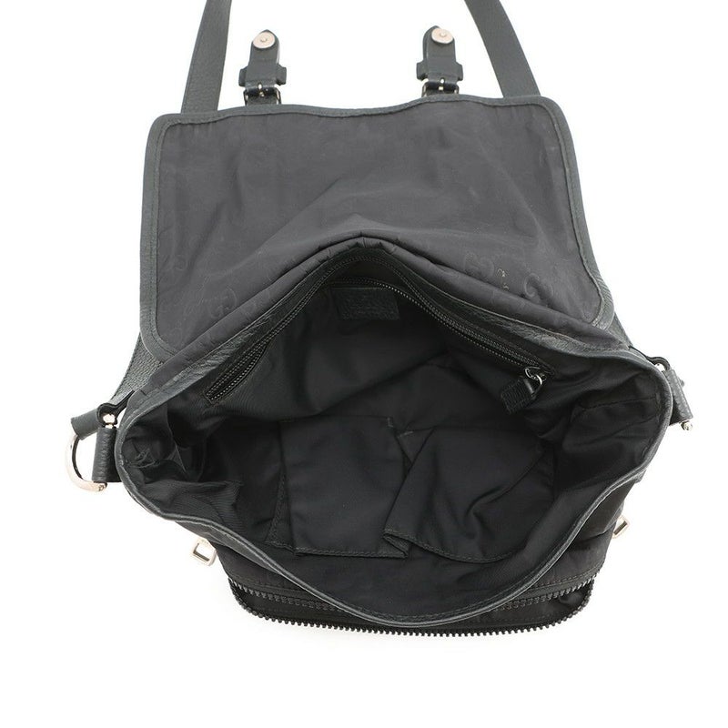 グッチ ショルダーバッグ GGナイロン/レザー メッセンジャーバッグ 510335 GUCCI バッグ 黒 アウトレット品