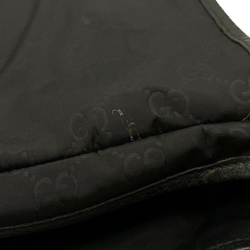 グッチ ショルダーバッグ GGナイロン/レザー メッセンジャーバッグ 510335 GUCCI バッグ 黒 アウトレット品