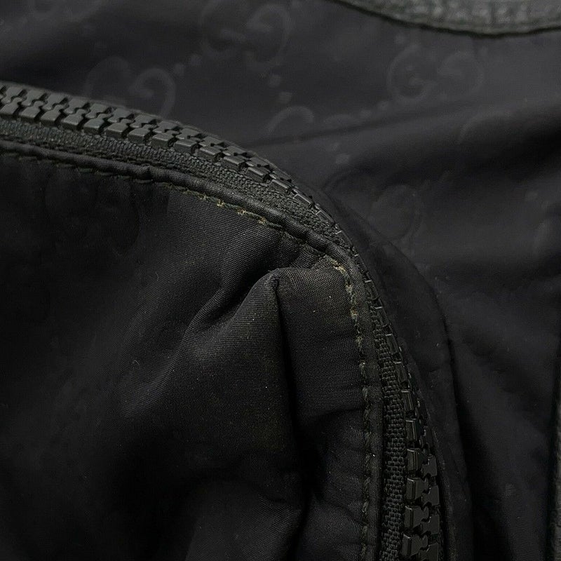 グッチ ショルダーバッグ GGナイロン/レザー メッセンジャーバッグ 510335 GUCCI バッグ 黒 アウトレット品