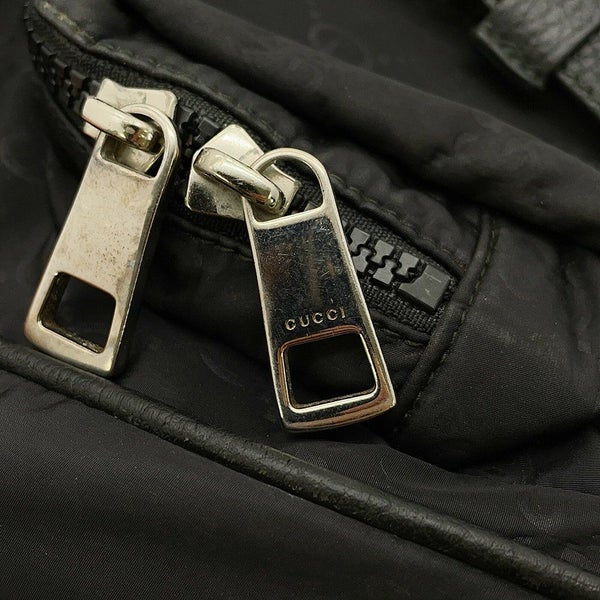 グッチ ショルダーバッグ GGナイロン/レザー メッセンジャーバッグ 510335 GUCCI バッグ 黒 アウトレット品