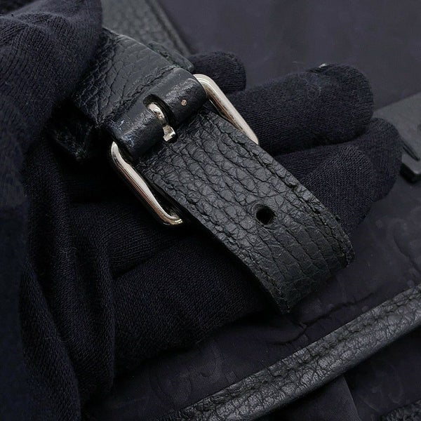 グッチ ショルダーバッグ GGナイロン/レザー メッセンジャーバッグ 510335 GUCCI バッグ 黒 アウトレット品