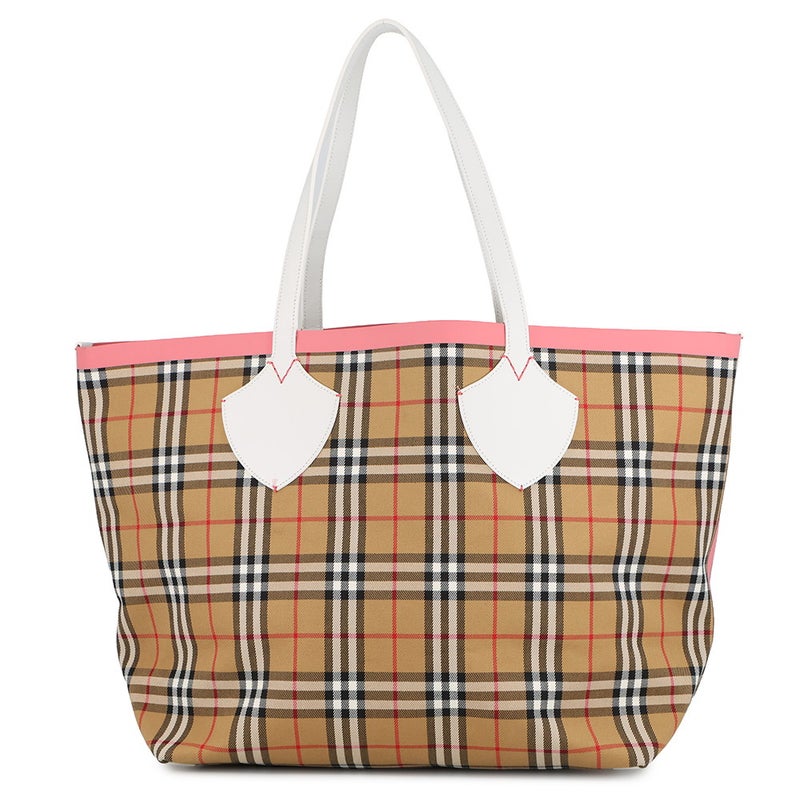 バーバリー トートバッグ ノバチェック リバーシブル キャンバス レザー BURBERRY