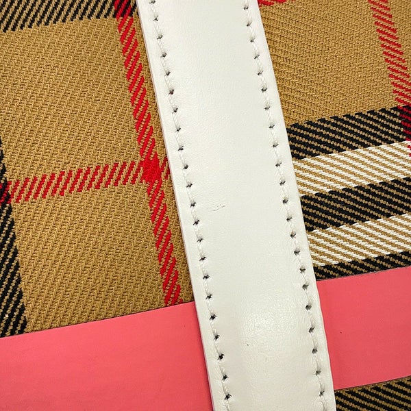 バーバリー トートバッグ ノバチェック リバーシブル キャンバス レザー BURBERRY