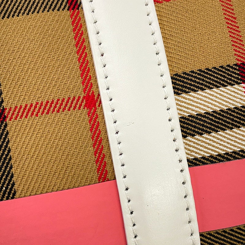 バーバリー トートバッグ ノバチェック リバーシブル キャンバス レザー BURBERRY
