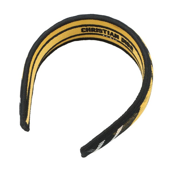 クリスチャン・ディオール カチューシャ チェック 24HDB988X132 ヘアアクセサリー 黒