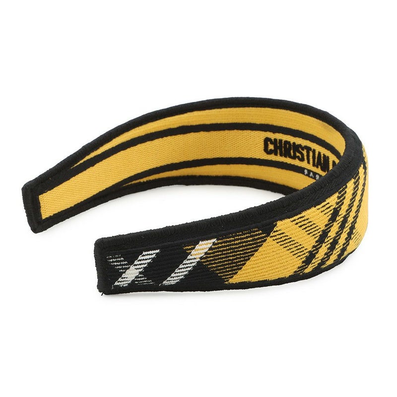 クリスチャン・ディオール カチューシャ チェック 24HDB988X132 ヘアアクセサリー 黒