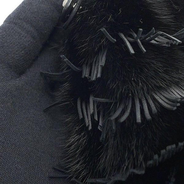 フェンディ ハンドバッグ ピーカブー ミニ  ファー/レザー 8BN244 FENDI 2wayショルダーバッグ 黒