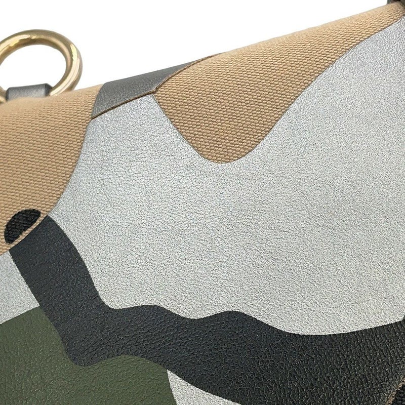 ヴァレンティノ・ガラヴァーニ チェーンショルダーバッグ グラムロック カモフラージュ キャンバス レザー VALENTINO