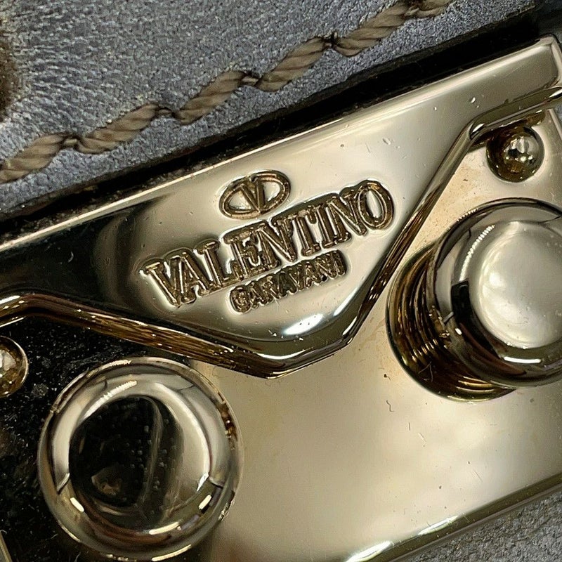 ヴァレンティノ・ガラヴァーニ チェーンショルダーバッグ グラムロック カモフラージュ キャンバス レザー VALENTINO