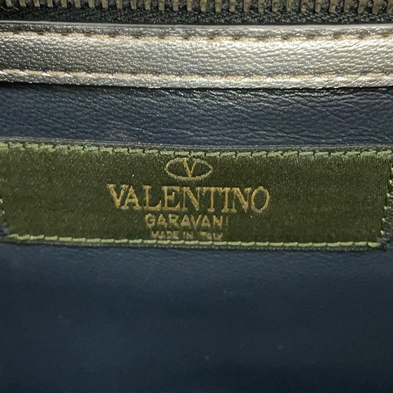 ヴァレンティノ・ガラヴァーニ チェーンショルダーバッグ グラムロック カモフラージュ キャンバス レザー VALENTINO