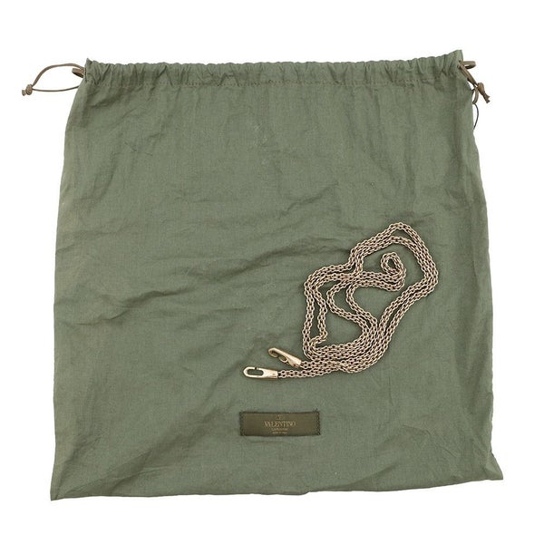 ヴァレンティノ・ガラヴァーニ チェーンショルダーバッグ グラムロック カモフラージュ キャンバス レザー VALENTINO