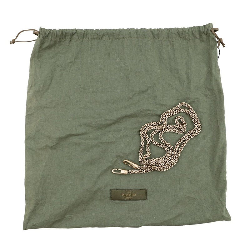 ヴァレンティノ・ガラヴァーニ チェーンショルダーバッグ グラムロック カモフラージュ キャンバス レザー VALENTINO