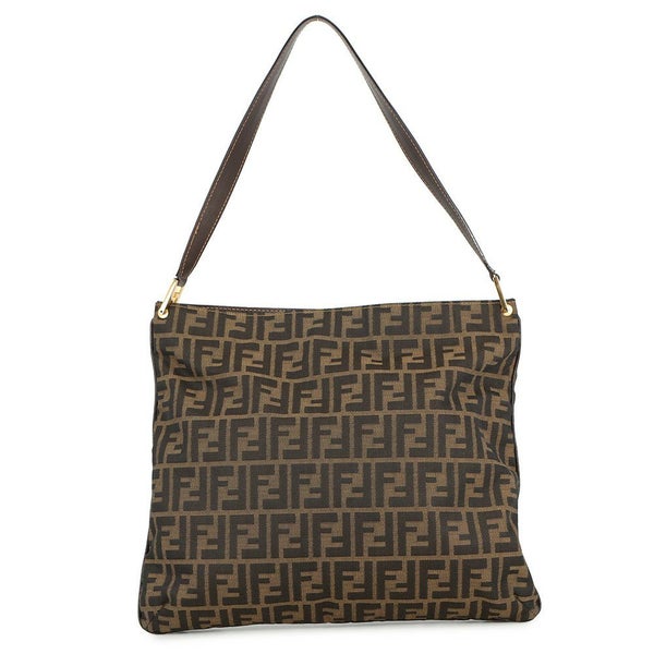 フェンディ ショルダーバッグ ズッカ柄 キャンバス/レザー 15082 FENDI ワンショルダーバッグ