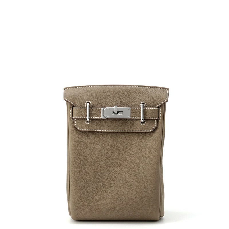 エルメス ボディバッグ ケリー アッカドPM エトゥープ/シルバー金具 トゴ W刻印 メンズ