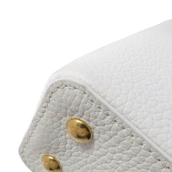 ルイヴィトン ハンドバッグ トリヨンレザー/パイソン カプシーヌMINI N98477 LOUIS VUITTON 2way 白