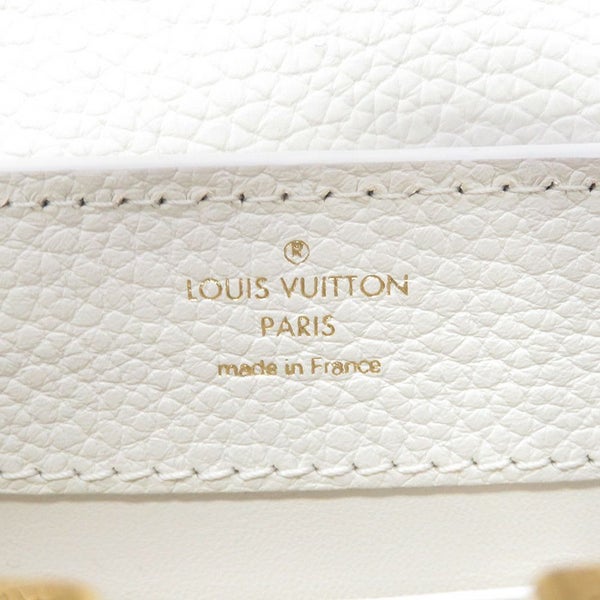 ルイヴィトン ハンドバッグ トリヨンレザー/パイソン カプシーヌMINI N98477 LOUIS VUITTON 2way 白