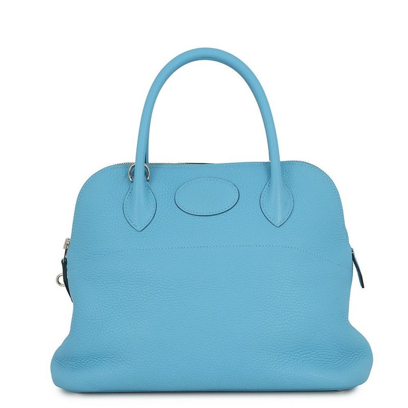 エルメス ハンドバッグ ボリード31 ブルーデュノール/シルバー金具 トリヨンクレマンス D刻印 ２wayショルダー