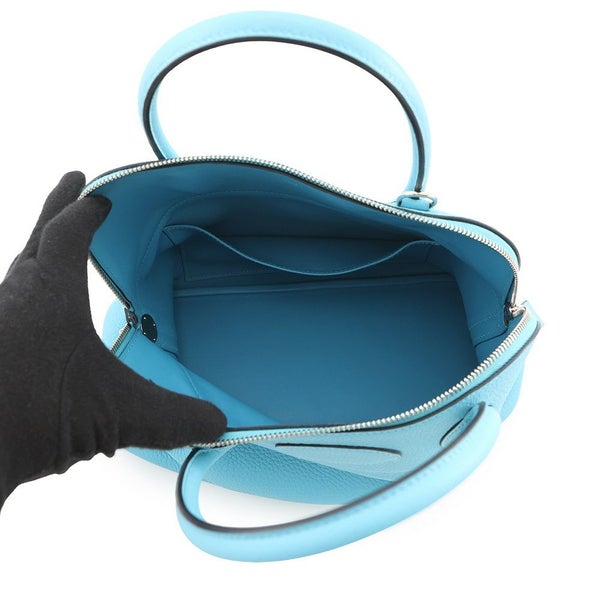 エルメス ハンドバッグ ボリード31 ブルーデュノール/シルバー金具 トリヨンクレマンス D刻印 ２wayショルダー