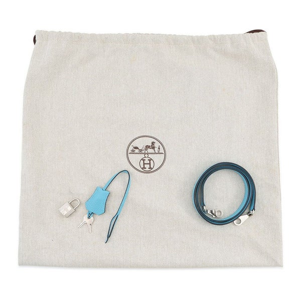 エルメス ハンドバッグ ボリード31 ブルーデュノール/シルバー金具 トリヨンクレマンス D刻印 ２wayショルダー