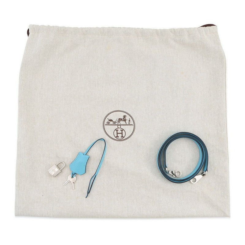 エルメス ハンドバッグ ボリード31 ブルーデュノール/シルバー金具 トリヨンクレマンス D刻印 ２wayショルダー