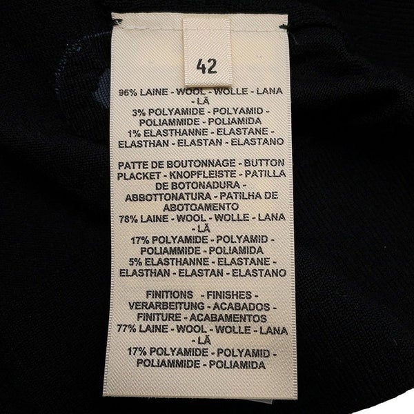 エルメス カーディガン キャンディ・リブリス・バンダナ ウール レディースサイズ42 HERMES 黒