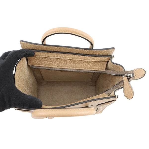 セリーヌ ハンドバッグ ラゲージ ナノ ショッパー レザー 189243 CELINE 2wayショルダーバッグ