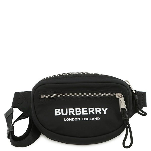 バーバリー ボディバッグ ロゴプリント ナイロン 8014519 BURBERRY ウエストポーチ 黒