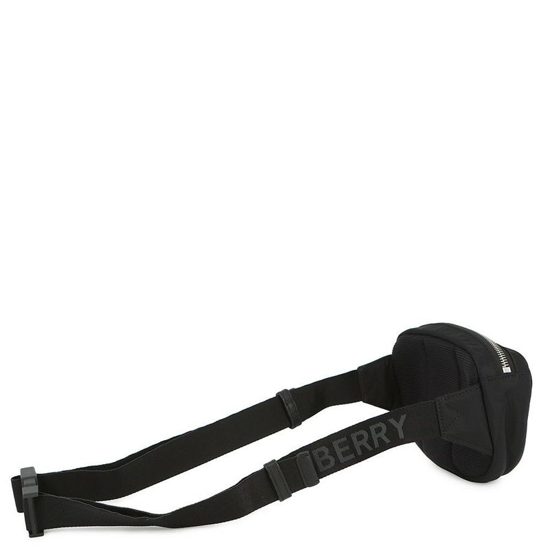 バーバリー ボディバッグ ロゴプリント ナイロン 8014519 BURBERRY ウエストポーチ 黒