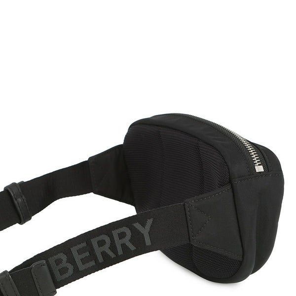 バーバリー ボディバッグ ロゴプリント ナイロン 8014519 BURBERRY ウエストポーチ 黒
