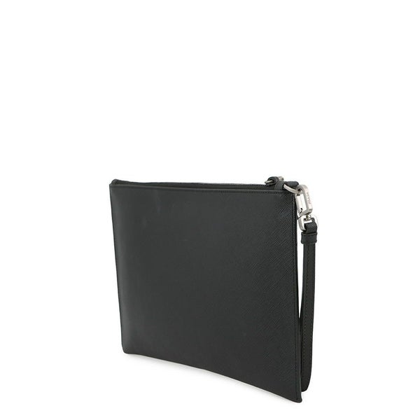 プラダ クラッチバッグ ロゴ サフィアーノ レザー 2NH05V PRADA ポーチ 黒