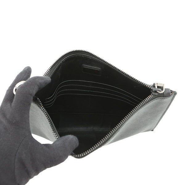 プラダ クラッチバッグ ロゴ サフィアーノ レザー 2NH05V PRADA ポーチ 黒