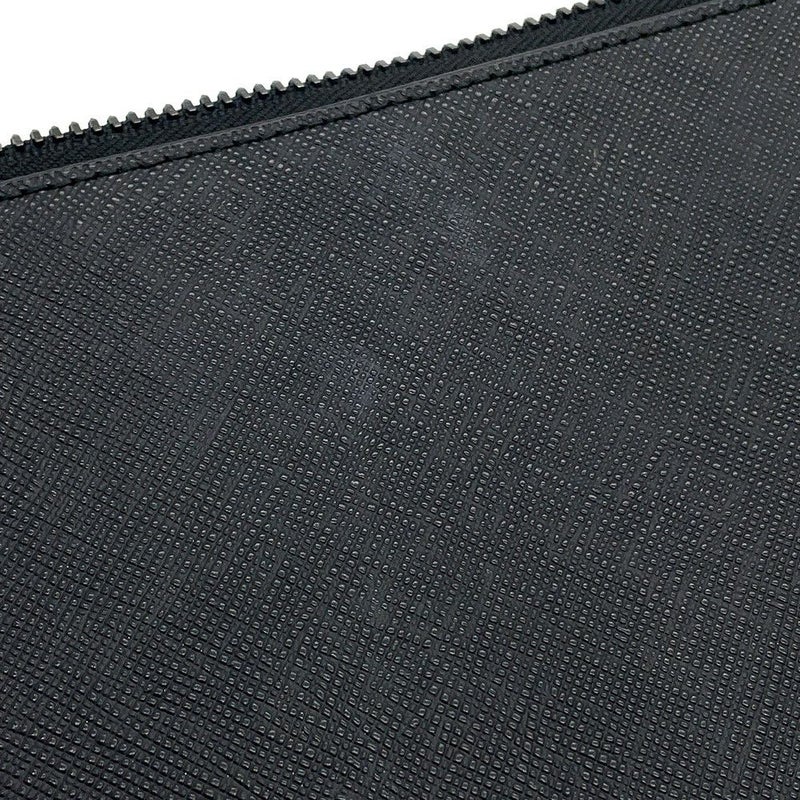 プラダ クラッチバッグ ロゴ サフィアーノ レザー 2NH05V PRADA ポーチ 黒