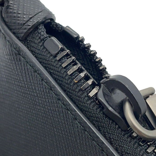 プラダ クラッチバッグ ロゴ サフィアーノ レザー 2NH05V PRADA ポーチ 黒