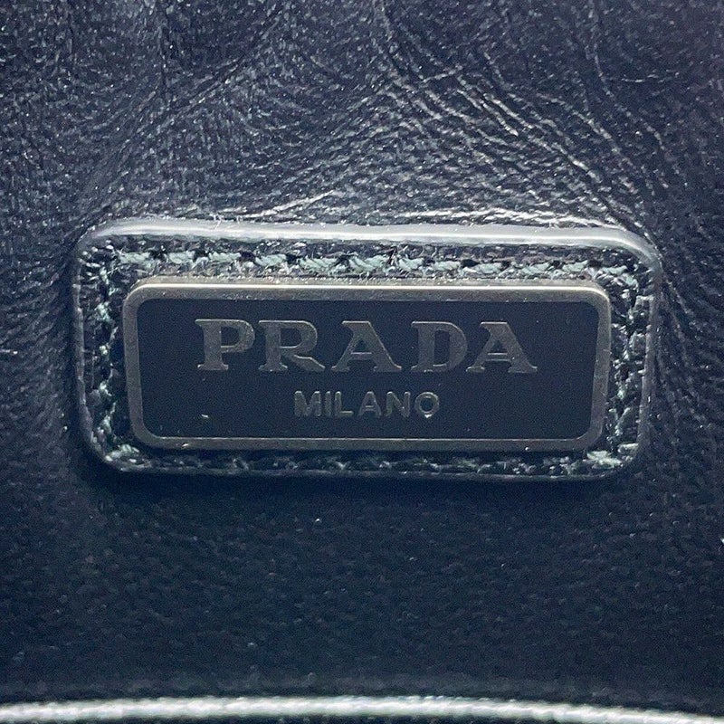 プラダ クラッチバッグ ロゴ サフィアーノ レザー 2NH05V PRADA ポーチ 黒