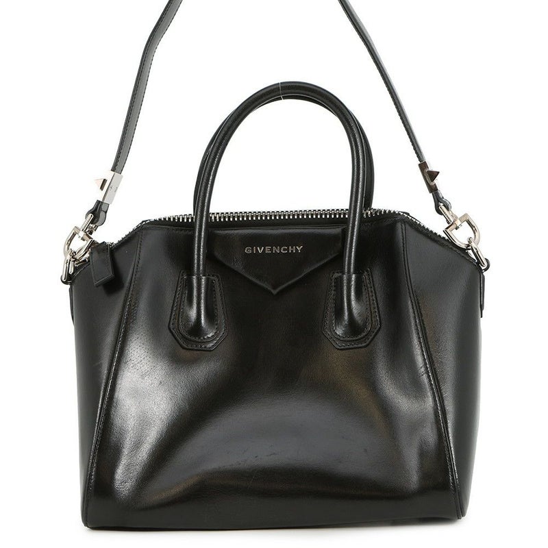 ジバンシー ハンドバッグ アンティゴナ レザー GIVENCHY 2way 黒