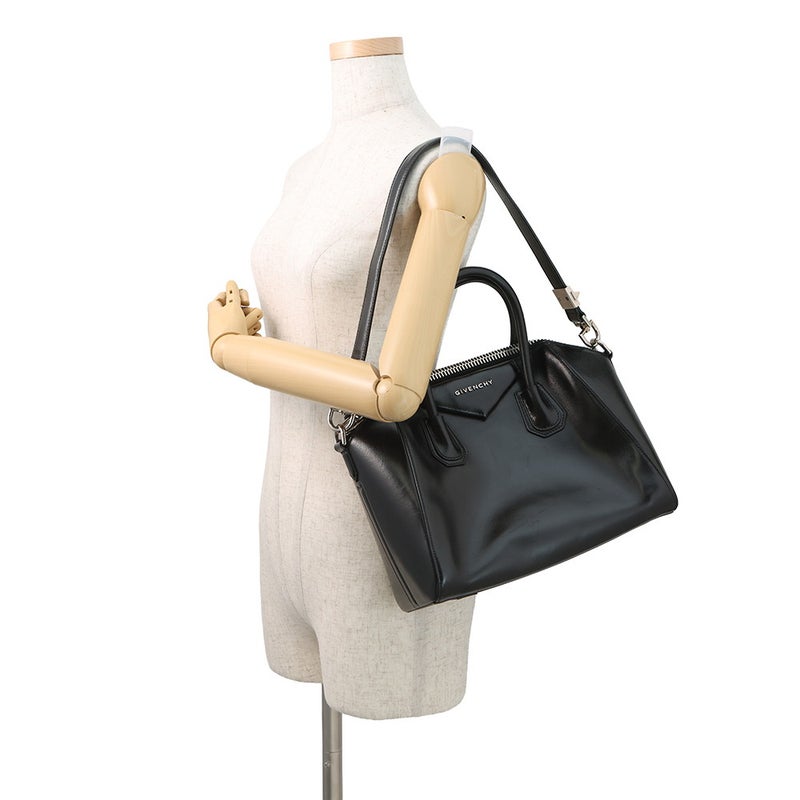 ジバンシー ハンドバッグ アンティゴナ レザー GIVENCHY 2way 黒