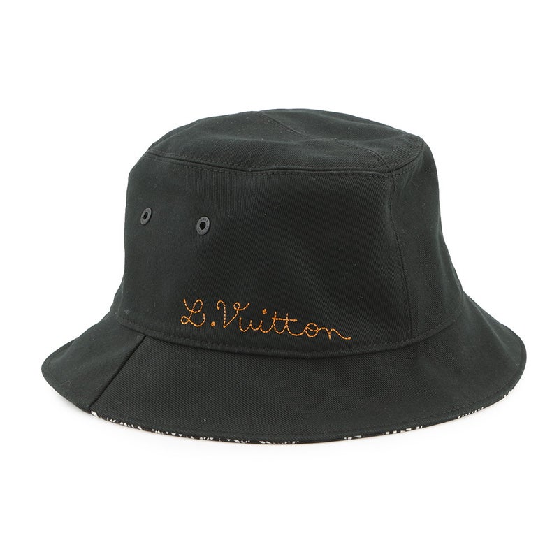 ルイヴィトン ハット ボネ・ディストーテッド ダミエ リバーシブル バケットハット コットン MP2946 LOUIS VUITTON 黒