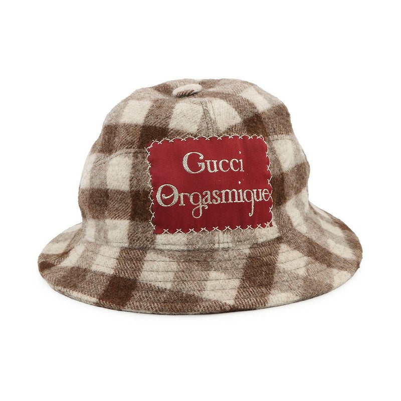 グッチ バケットハット チェック フェドラハット ウール サイズM 627041 GUCCI 帽子
