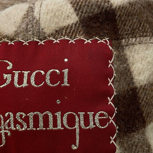 グッチ バケットハット チェック フェドラハット ウール サイズM 627041 GUCCI 帽子