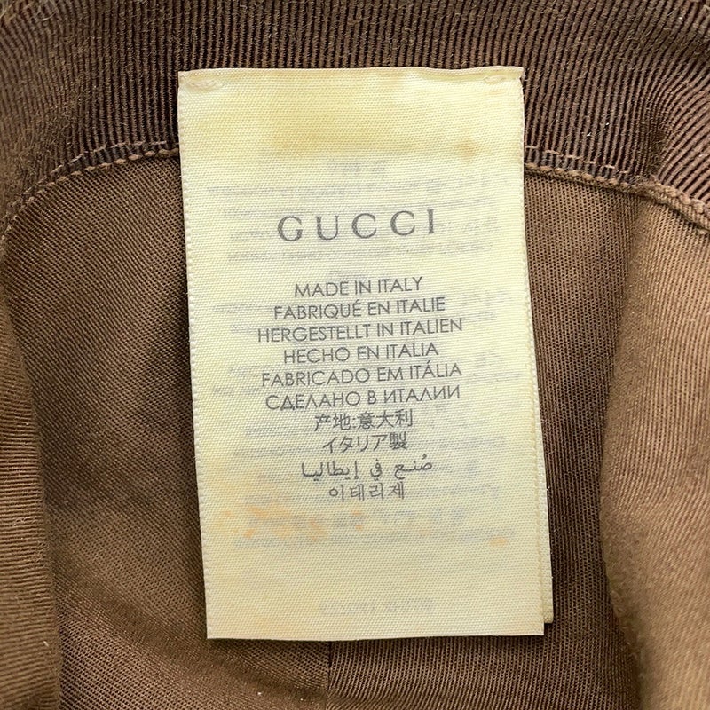 グッチ バケットハット チェック フェドラハット ウール サイズM 627041 GUCCI 帽子