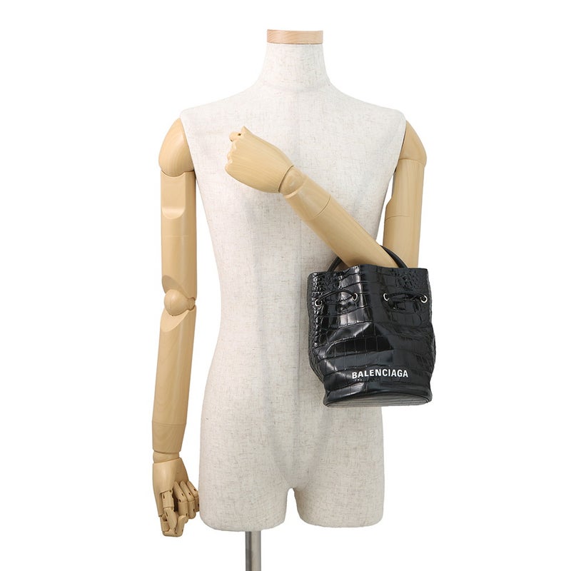 バレンシアガ ショルダーバッグ エブリデイ ドローストリング バケットバッグXS 638342 BALENCIAGA 2way 黒
