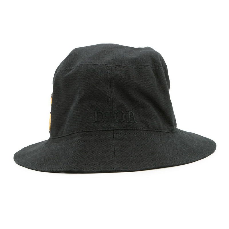 クリスチャン・ディオール バケットハット ピータードイグ コットン サイズM 033C906P4511 Christian Dior 黒 帽子