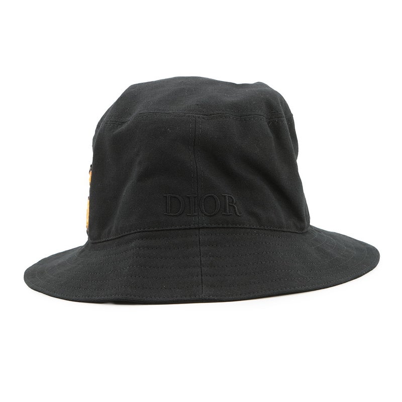 クリスチャン・ディオール バケットハット ピータードイグ コットン サイズM 033C906P4511 Christian Dior 黒 帽子
